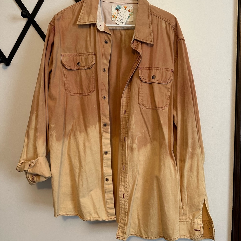 Bleached button up shirt